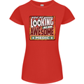 You're Looking at an Awesome Medic Womens Petite Cut T-Shirt Red