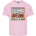 You're Looking at an Awesome Papa Mens Cotton T-Shirt Tee Top Light Pink