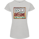 You're Looking at an Awesome Pilot Womens Petite Cut T-Shirt Sports Grey