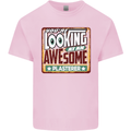 You're Looking at an Awesome Plasterer Mens Cotton T-Shirt Tee Top Light Pink