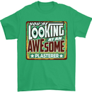 You're Looking at an Awesome Plasterer Mens T-Shirt Cotton Gildan Irish Green