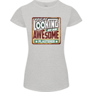 You're Looking at an Awesome Plasterer Womens Petite Cut T-Shirt Sports Grey