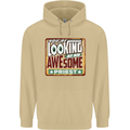 You're Looking at an Awesome Priest Mens 80% Cotton Hoodie Sand
