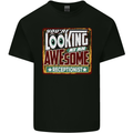 You're Looking at an Awesome Receptionist Mens Cotton T-Shirt Tee Top Black