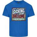 You're Looking at an Awesome Receptionist Mens Cotton T-Shirt Tee Top Royal Blue