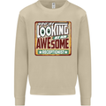 You're Looking at an Awesome Receptionist Mens Sweatshirt Jumper Sand