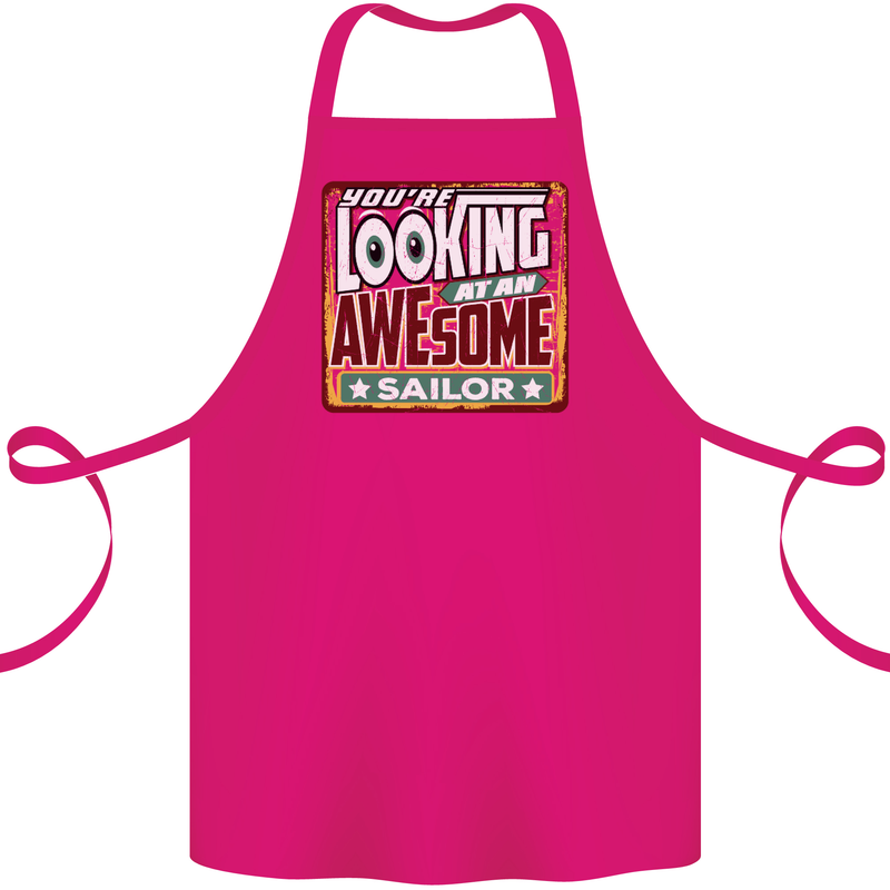 You're Looking at an Awesome Sailor Sailing Cotton Apron 100% Organic Pink