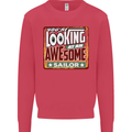 You're Looking at an Awesome Sailor Sailing Kids Sweatshirt Jumper Heliconia