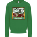 You're Looking at an Awesome Sailor Sailing Kids Sweatshirt Jumper Irish Green
