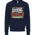 You're Looking at an Awesome Sailor Sailing Kids Sweatshirt Jumper Navy Blue