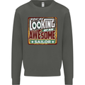 You're Looking at an Awesome Sailor Sailing Kids Sweatshirt Jumper Storm Grey
