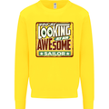 You're Looking at an Awesome Sailor Sailing Kids Sweatshirt Jumper Yellow