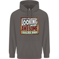 You're Looking at an Awesome Sales Rep Mens 80% Cotton Hoodie Charcoal
