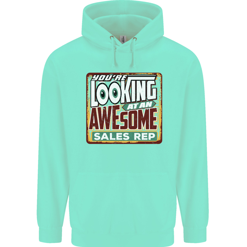 You're Looking at an Awesome Sales Rep Mens 80% Cotton Hoodie Peppermint