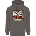 You're Looking at an Awesome Scaffolder Mens 80% Cotton Hoodie Charcoal