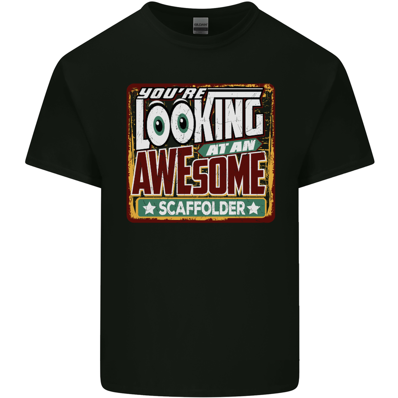You're Looking at an Awesome Scaffolder Mens Cotton T-Shirt Tee Top Black