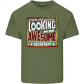You're Looking at an Awesome Secretary Mens Cotton T-Shirt Tee Top Military Green