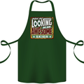 You're Looking at an Awesome Skier Cotton Apron 100% Organic Forest Green