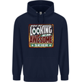 You're Looking at an Awesome Skier Mens 80% Cotton Hoodie Navy Blue