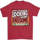 You're Looking at an Awesome Skier Mens T-Shirt Cotton Gildan Red