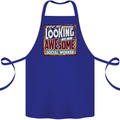 You're Looking at an Awesome Social Worker Cotton Apron 100% Organic Royal Blue