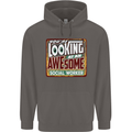 You're Looking at an Awesome Social Worker Mens 80% Cotton Hoodie Charcoal