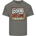 You're Looking at an Awesome Solicitor Mens Cotton T-Shirt Tee Top Charcoal