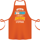 You're Looking at an Awesome Stepdad Cotton Apron 100% Organic Orange
