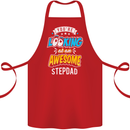 You're Looking at an Awesome Stepdad Cotton Apron 100% Organic Red