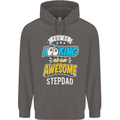 You're Looking at an Awesome Stepdad Mens 80% Cotton Hoodie Charcoal