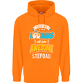 You're Looking at an Awesome Stepdad Mens 80% Cotton Hoodie Orange