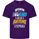 You're Looking at an Awesome Stepdad Mens Cotton T-Shirt Tee Top Purple