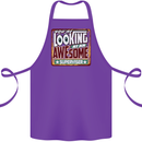 You're Looking at an Awesome Supervisor Cotton Apron 100% Organic Purple