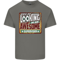 You're Looking at an Awesome Supervisor Mens Cotton T-Shirt Tee Top Charcoal