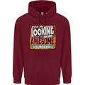 You're Looking at an Awesome Surgeon Mens 80% Cotton Hoodie Maroon