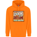 You're Looking at an Awesome Taxi Driver Mens 80% Cotton Hoodie Orange