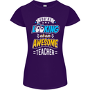 You're Looking at an Awesome Teacher Womens Petite Cut T-Shirt Purple