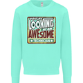 You're Looking at an Awesome Technician Mens Sweatshirt Jumper Peppermint