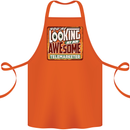 You're Looking at an Awesome Telemarketer Cotton Apron 100% Organic Orange