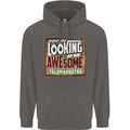 You're Looking at an Awesome Telemarketer Mens 80% Cotton Hoodie Charcoal