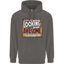 You're Looking at an Awesome Telemarketer Mens 80% Cotton Hoodie Charcoal