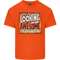 You're Looking at an Awesome Telemarketer Mens Cotton T-Shirt Tee Top Orange