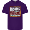 You're Looking at an Awesome Telemarketer Mens Cotton T-Shirt Tee Top Purple