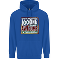 You're Looking at an Awesome Therapist Mens 80% Cotton Hoodie Royal Blue