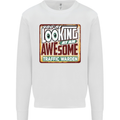 You're Looking at an Awesome Traffic Warden Mens Sweatshirt Jumper White