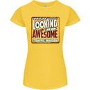 You're Looking at an Awesome Traffic Warden Womens Petite Cut T-Shirt Yellow