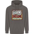 You're Looking at an Awesome Train Driver Mens 80% Cotton Hoodie Charcoal