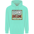 You're Looking at an Awesome Train Driver Mens 80% Cotton Hoodie Peppermint