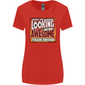 You're Looking at an Awesome Train Driver Womens Wider Cut T-Shirt Red
