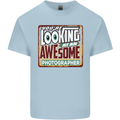 You're Looking at an Awesome Travel Agent Mens Cotton T-Shirt Tee Top Light Blue